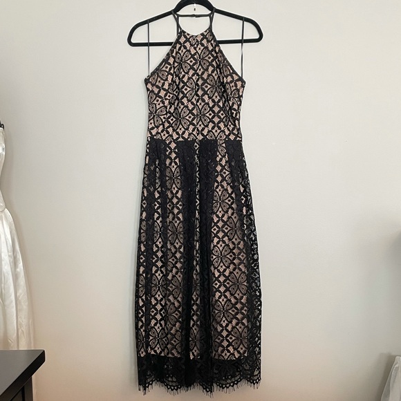Nordstrom Black Fit & Flare Midi Dress - Picture 3 of 11